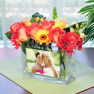 Personalized Wedding Photo Vase